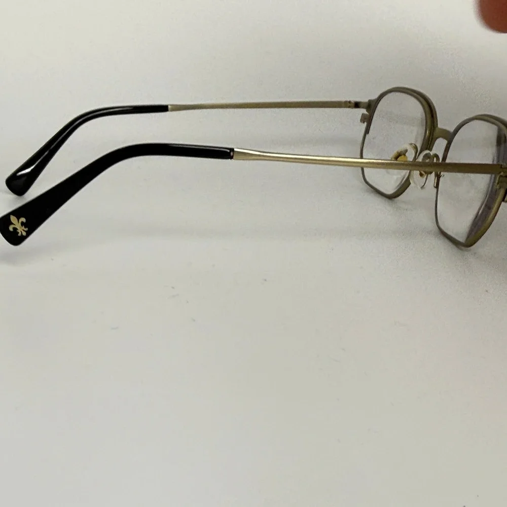 Seraphin Gibbs 8139‎ Titanium Eyeglasses Frames Gold Black 49-18-145 Japan